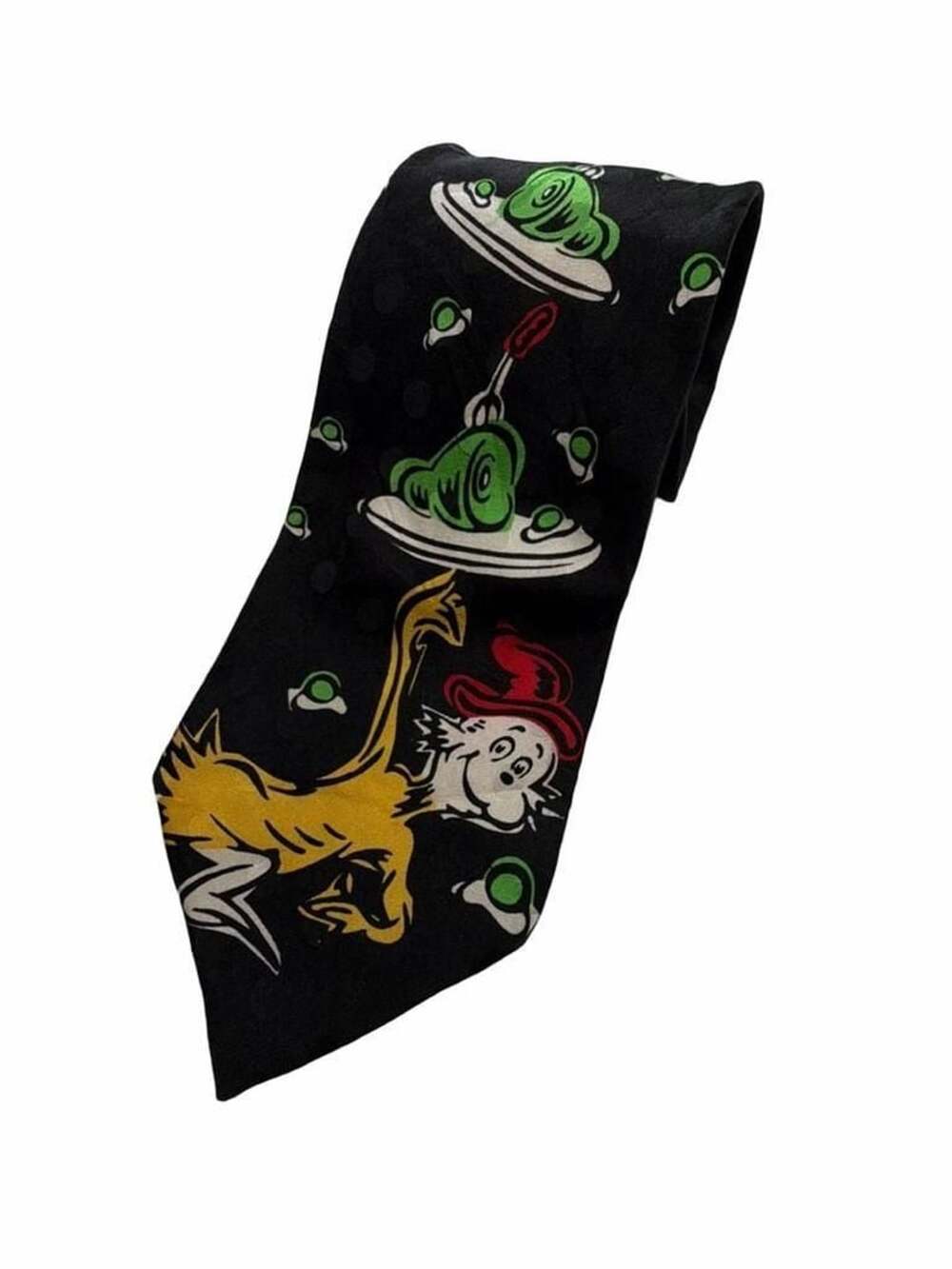 Dr. Seuss Green Eggs And Ham Silk Necktie 90s Nostalgia Office